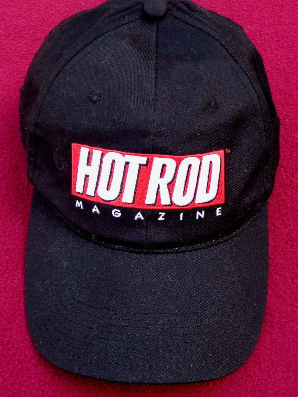 very nice hot rod magazine strap back baseball cap